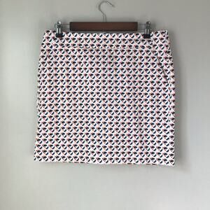 Ann Taylor size 6 Madison midi skirt stretchy geometric pattern